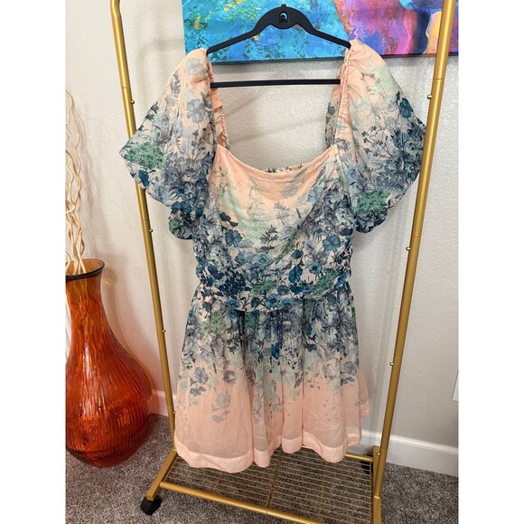 Anthropologie Let Me Be Flo Ruched Mini Dress 2X - Picture 3 of 9